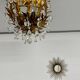 Antique chandelier with brass tassels, Banci design, Florence, Italy, 1950s