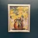 Original Swedish Oil on Canvas – “Vessel with Mimosa” by Monica Gilhorn – Signed – Vintage & Framed – 40 × 31.5 cm (15.7" × 12.4")