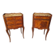 Pair of Louis XV Style Bedside Tables in Rosewood Marquetry