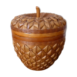 Apple box made of vegetable fibre