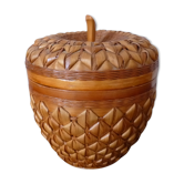 Apple box made of vegetable fibre