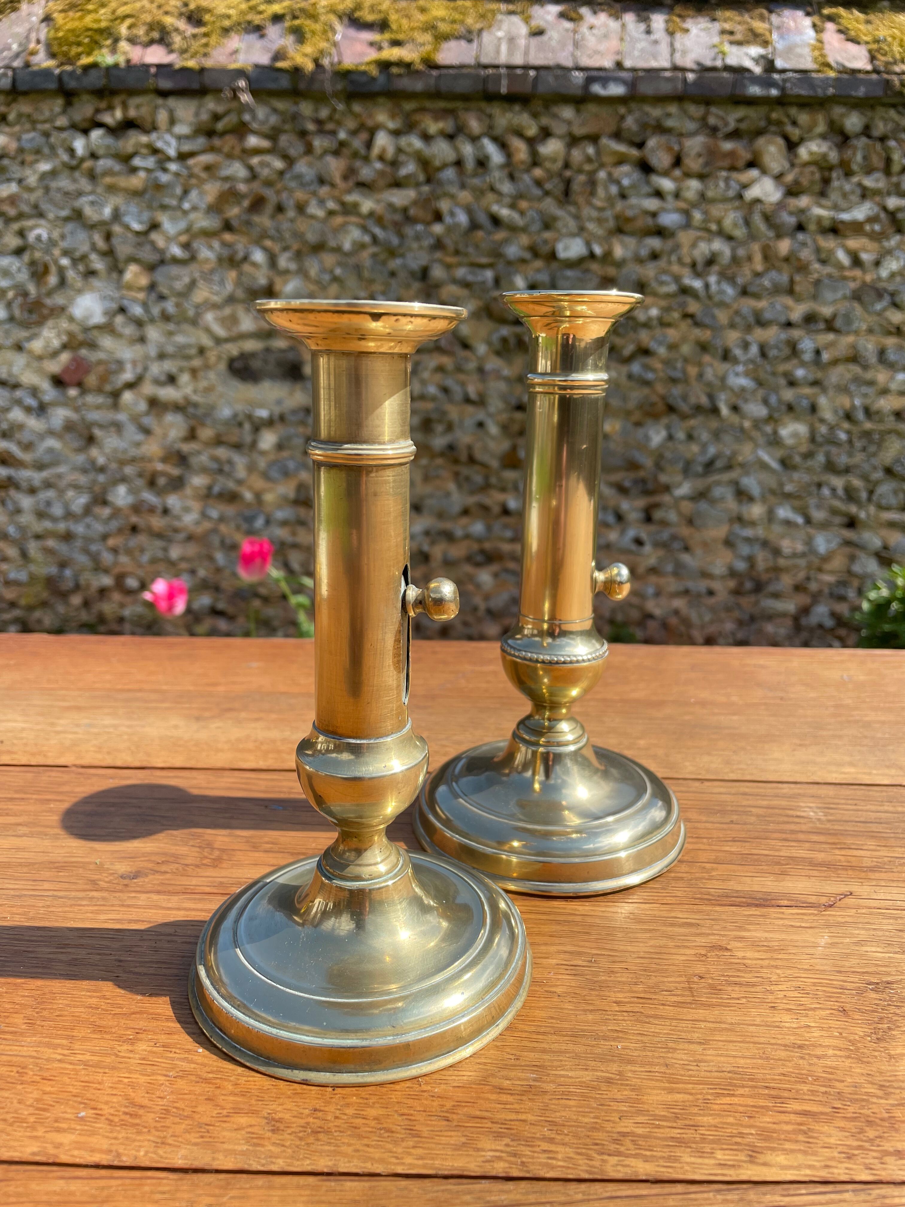 2 brass candle holders