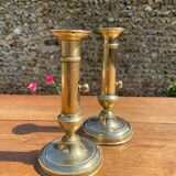 2 brass candle holders