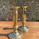 2 bougeoirs en laiton