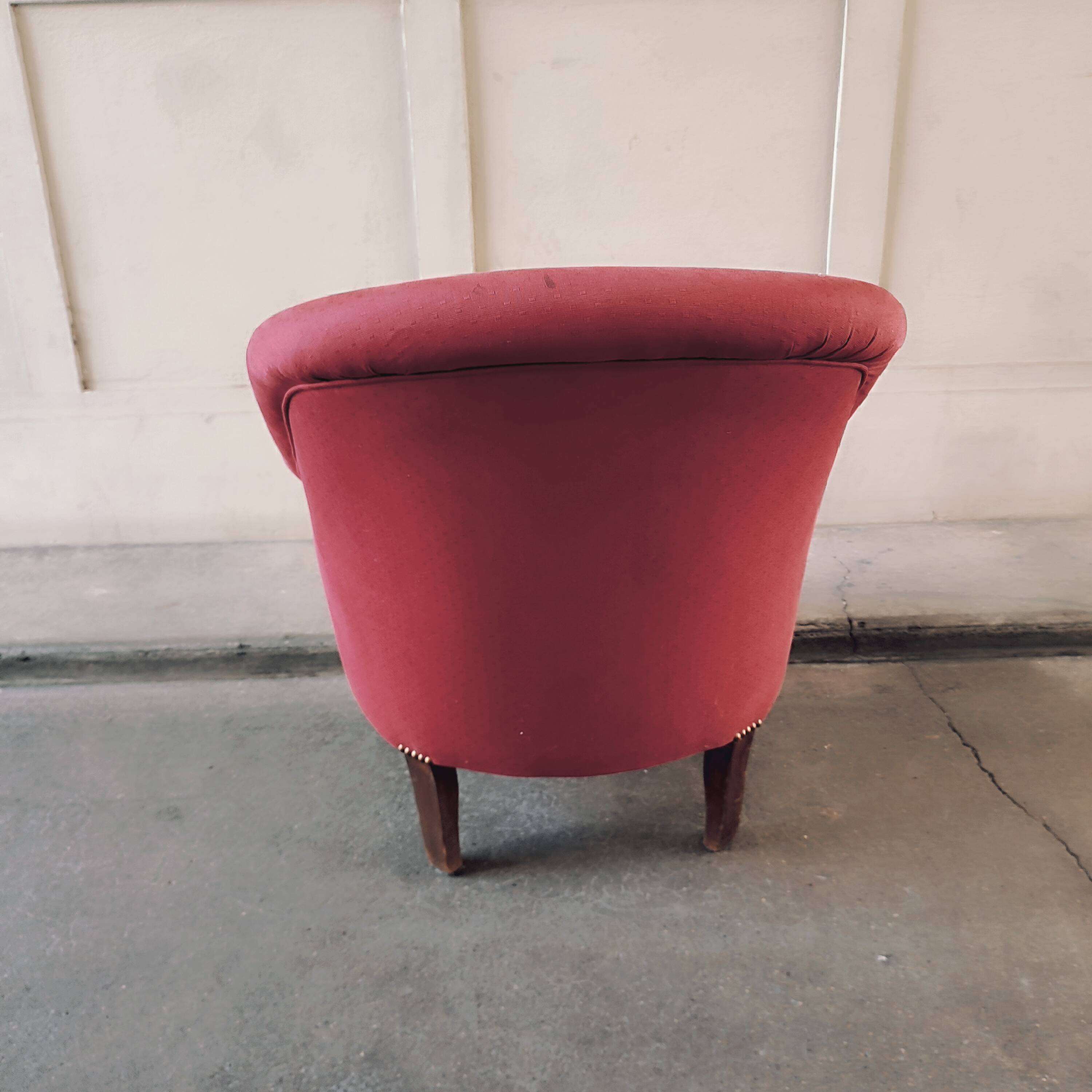 Fauteuil crapaud et repose pieds