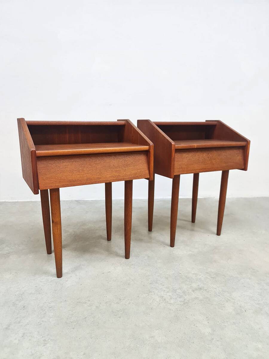 Vintage Danish design night stands cabinet 1960