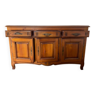 3-door cherry wood sideboard buffet