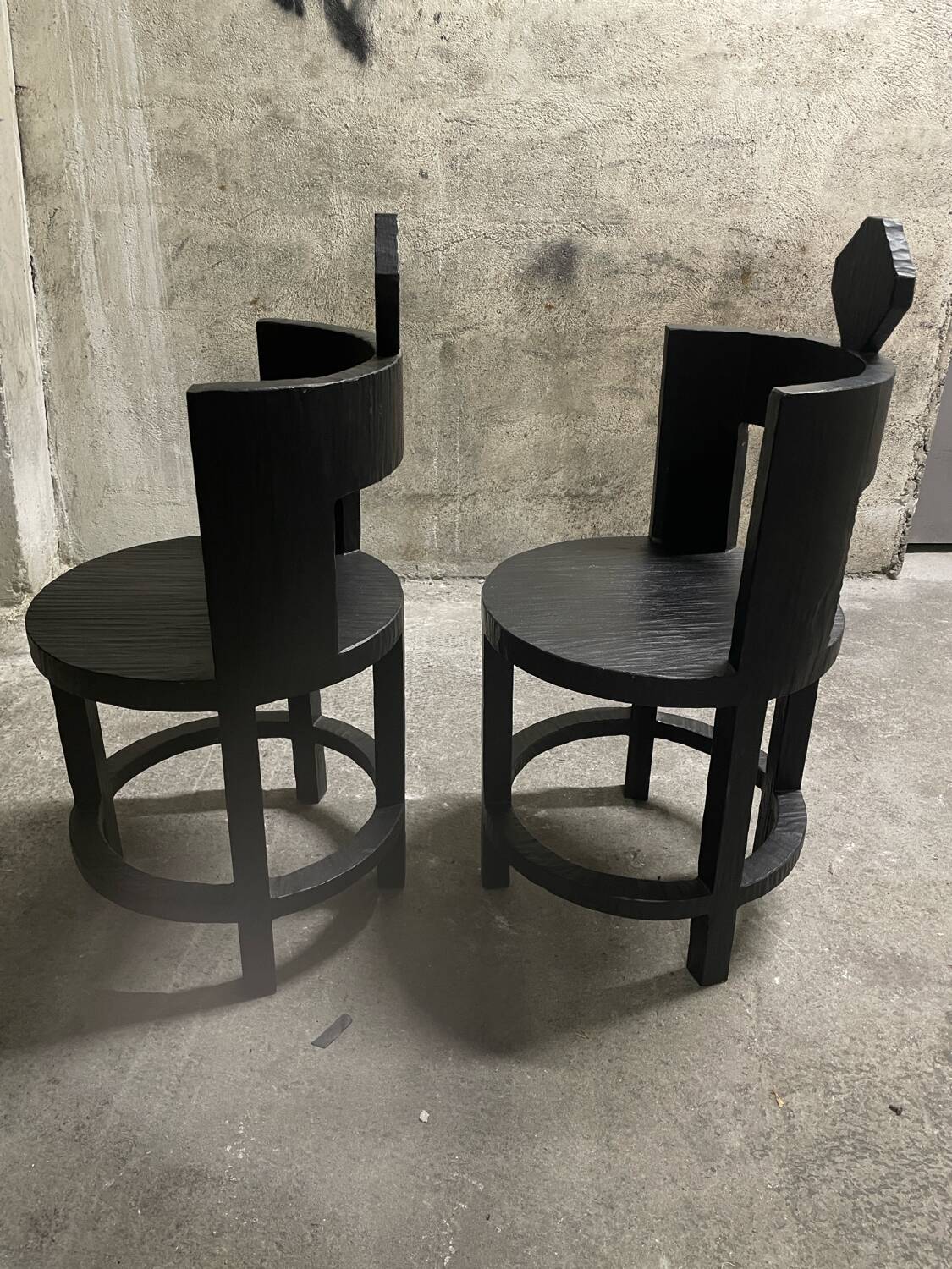 Pair of sculptural Room Studio chairs