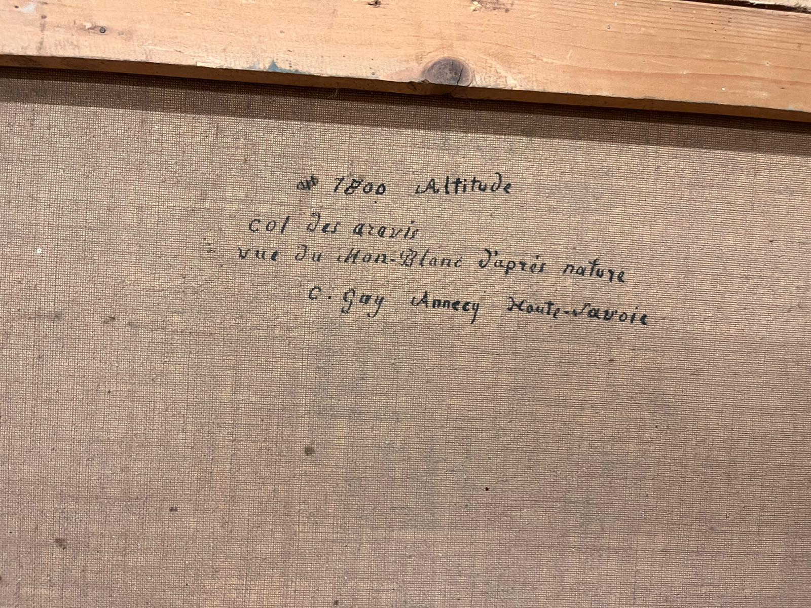 Oil on canvas of the Col des Aravis in Haute-Savoie