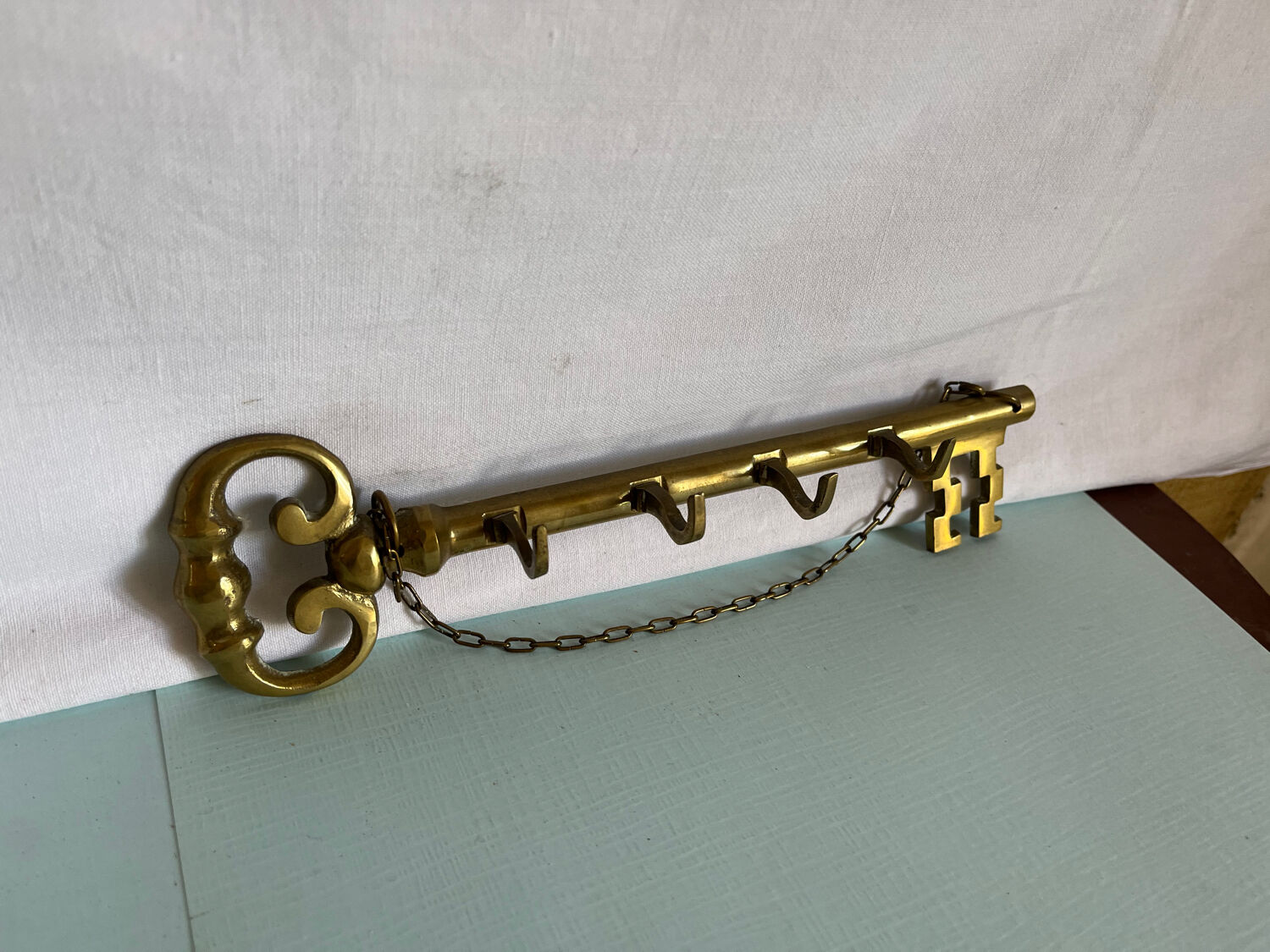 Vintage brass keychain