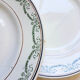 Set of 6 flat plates Saint Amand Blue white red Iron Earth