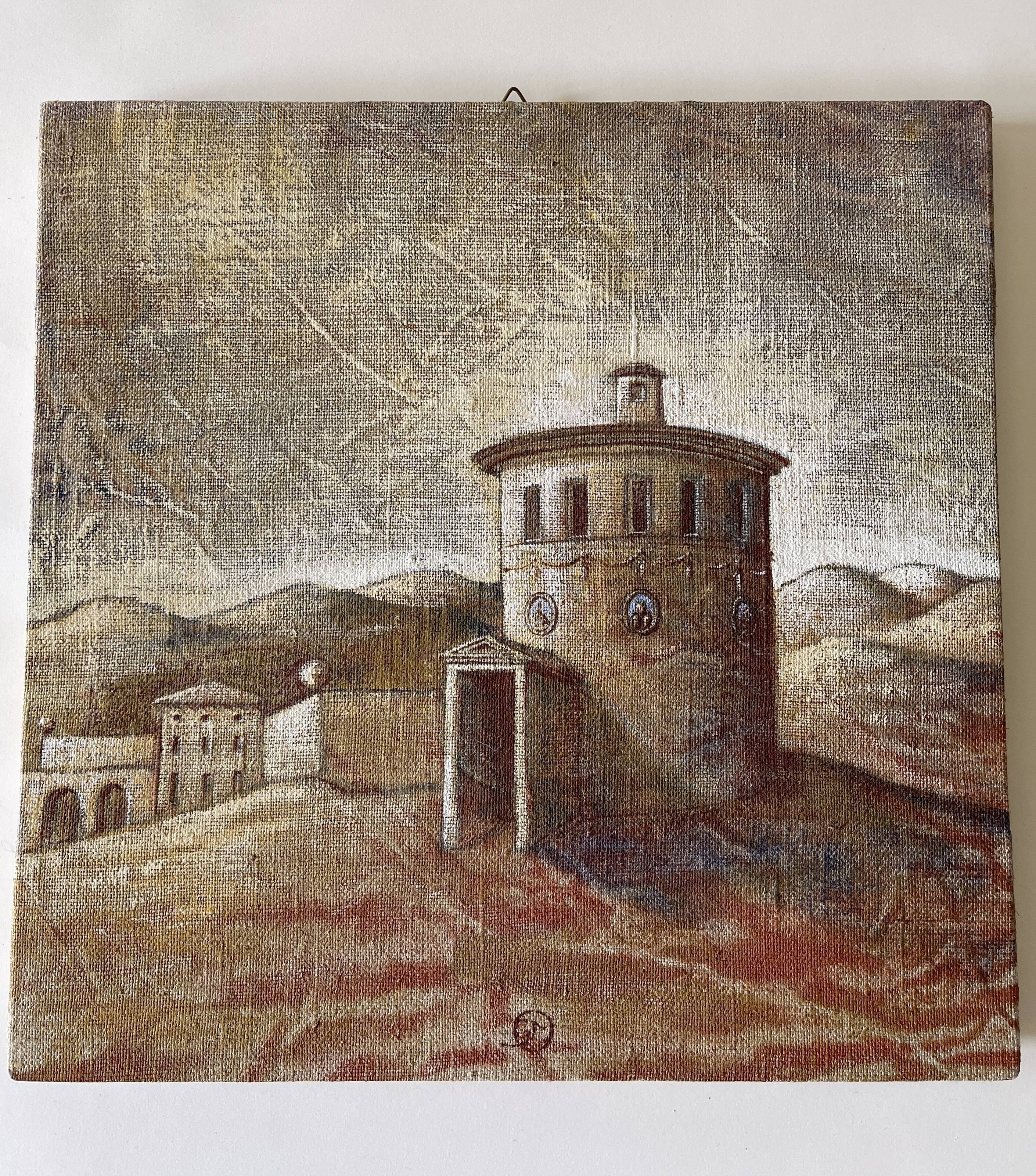 Oil on canvas contemporary landscape, signed Gouny et Marange