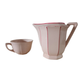 Art Deco milk jug and iron cup