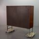 Buffet, meuble de rangement Fristho Franeker en palissandre et verre, années 60