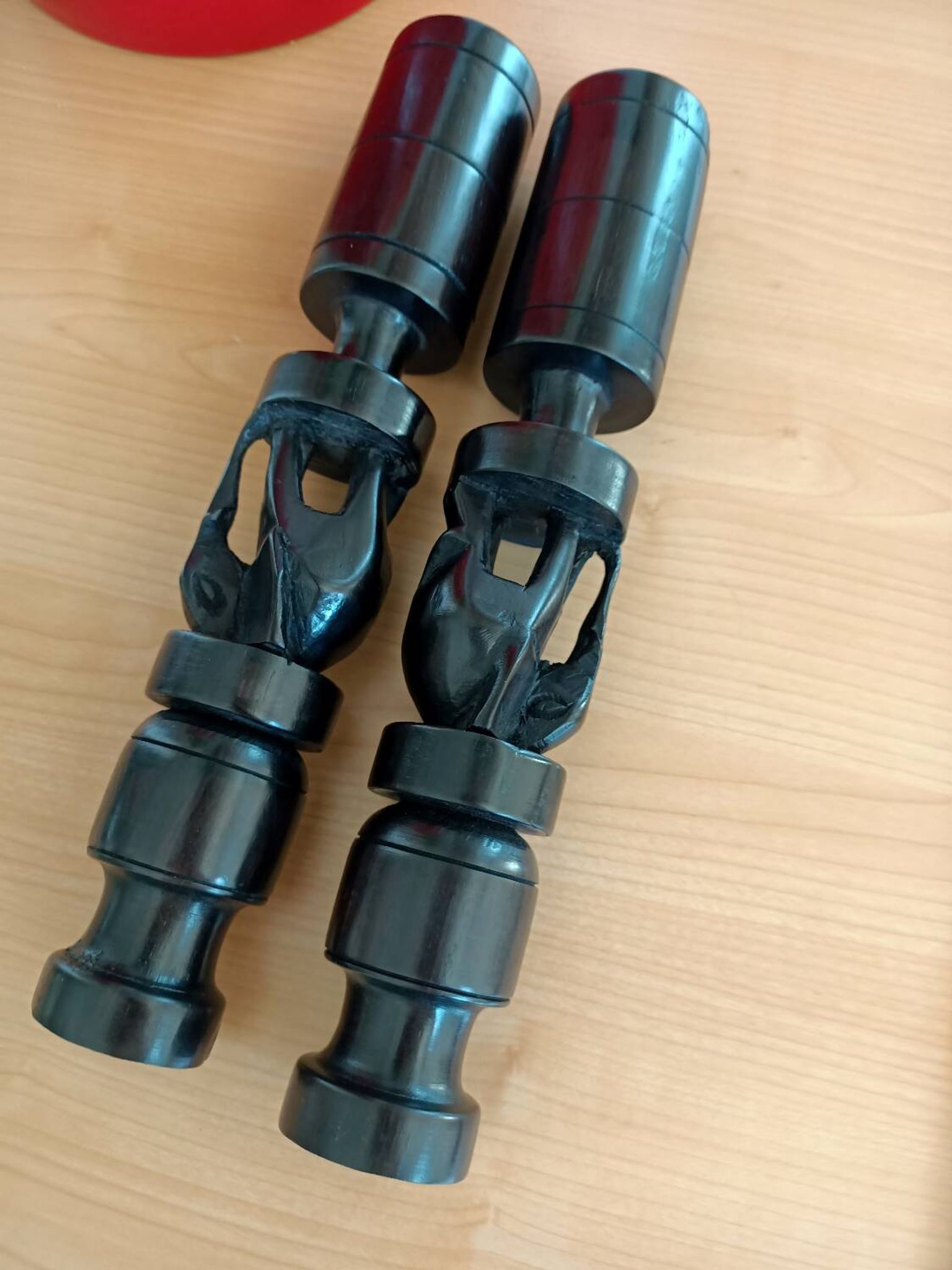 Vintage ebony candlesticks