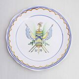 Revolutionary earthenware plate from Nevers