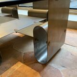 Table basse en inox 1970