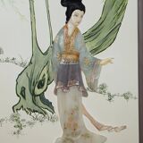 Vintage folding screen in hard stone