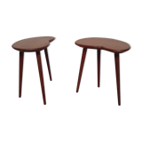Pair of teak tripod selettes