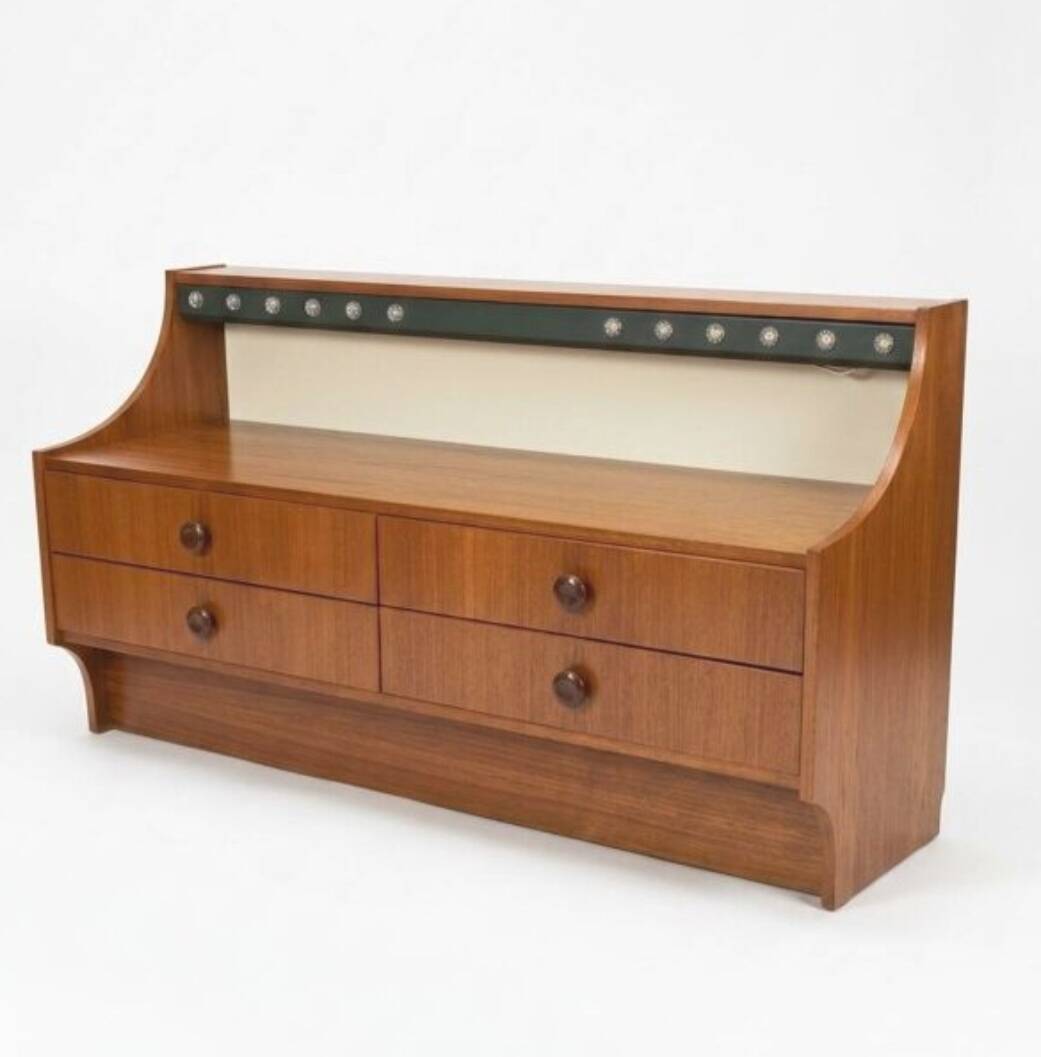 Scandinavian teak chest of drawers from the 1960s.