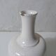 ancient stoneware soliflore vase in white