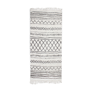 Tapis berbere 80 x 180 cm blanc
