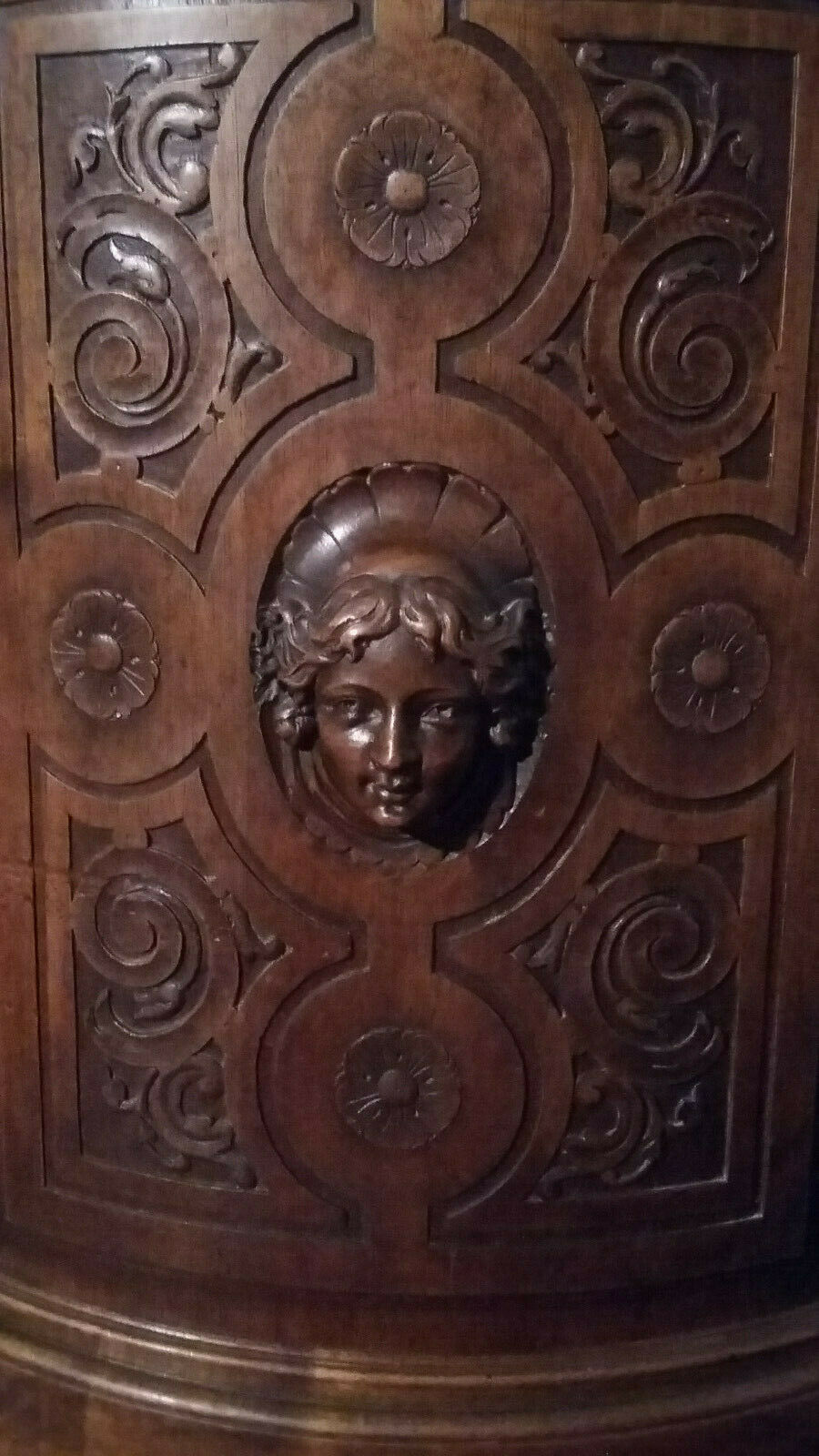 Walnut Renaisance corner buffet