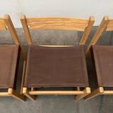 Swedish Mid-Century Safari Chair, 1960s, set of 3