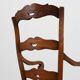 French Provincial Ladder‑Back Armchair with Woven Rush Seat, 19th century