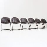 6x Vintage Pascale Dining chairs by Gastone Rinaldi for Thema Italy 1970s
