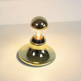 Set (2) of Petite Brass Disc sconces selected by Charlotte Perriand for Les