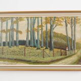 Tableau « La route de la forêt », design scandinave, années 1960