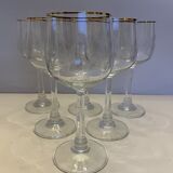 5 Cut crystal wine glasses