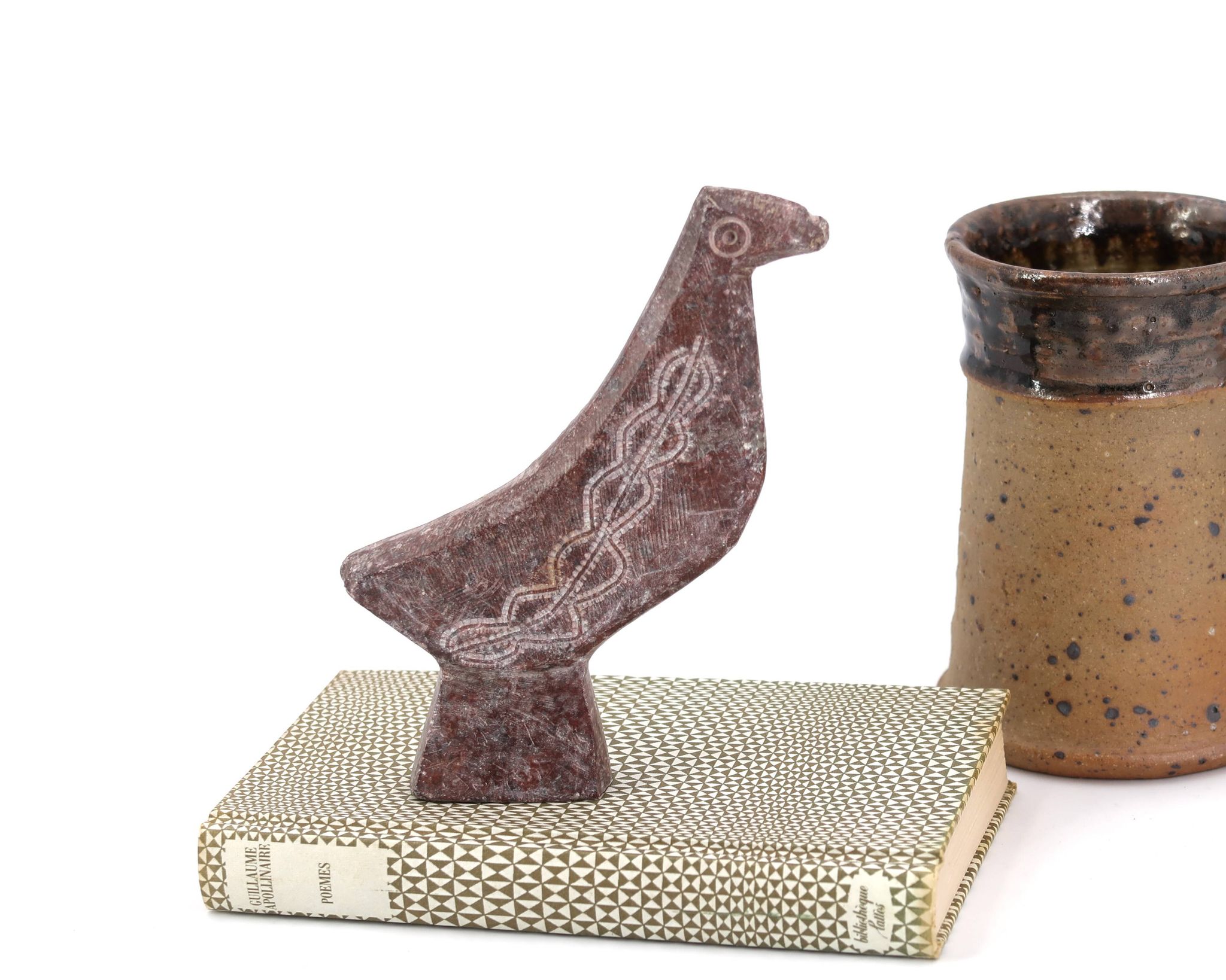 Moroccan stone bird paperweight, 1970s