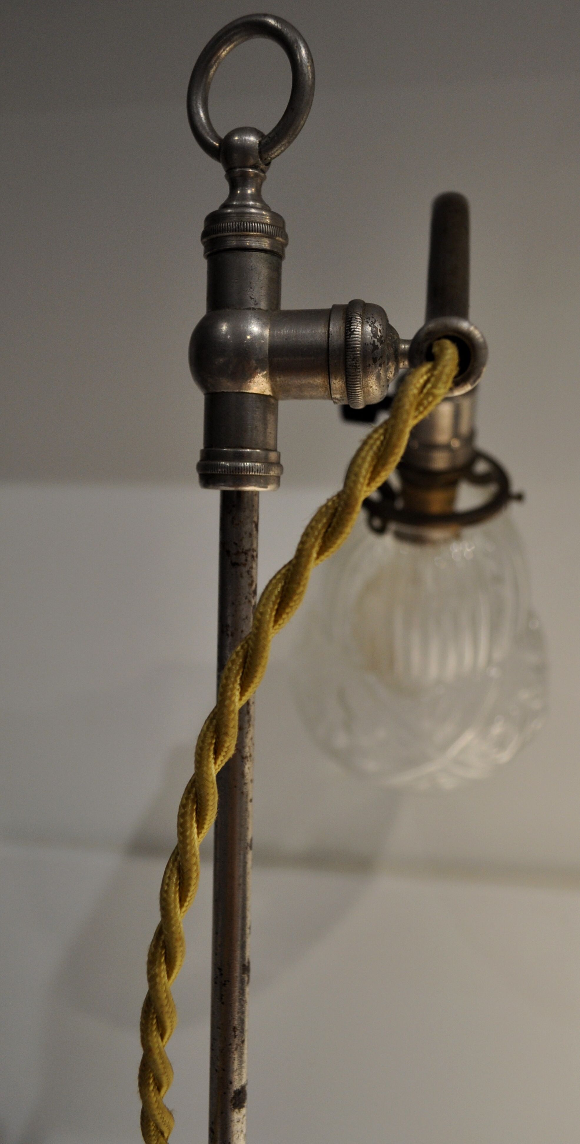 40's metal verre bureau lamp