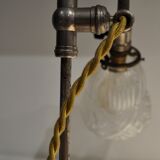 40's metal verre bureau lamp