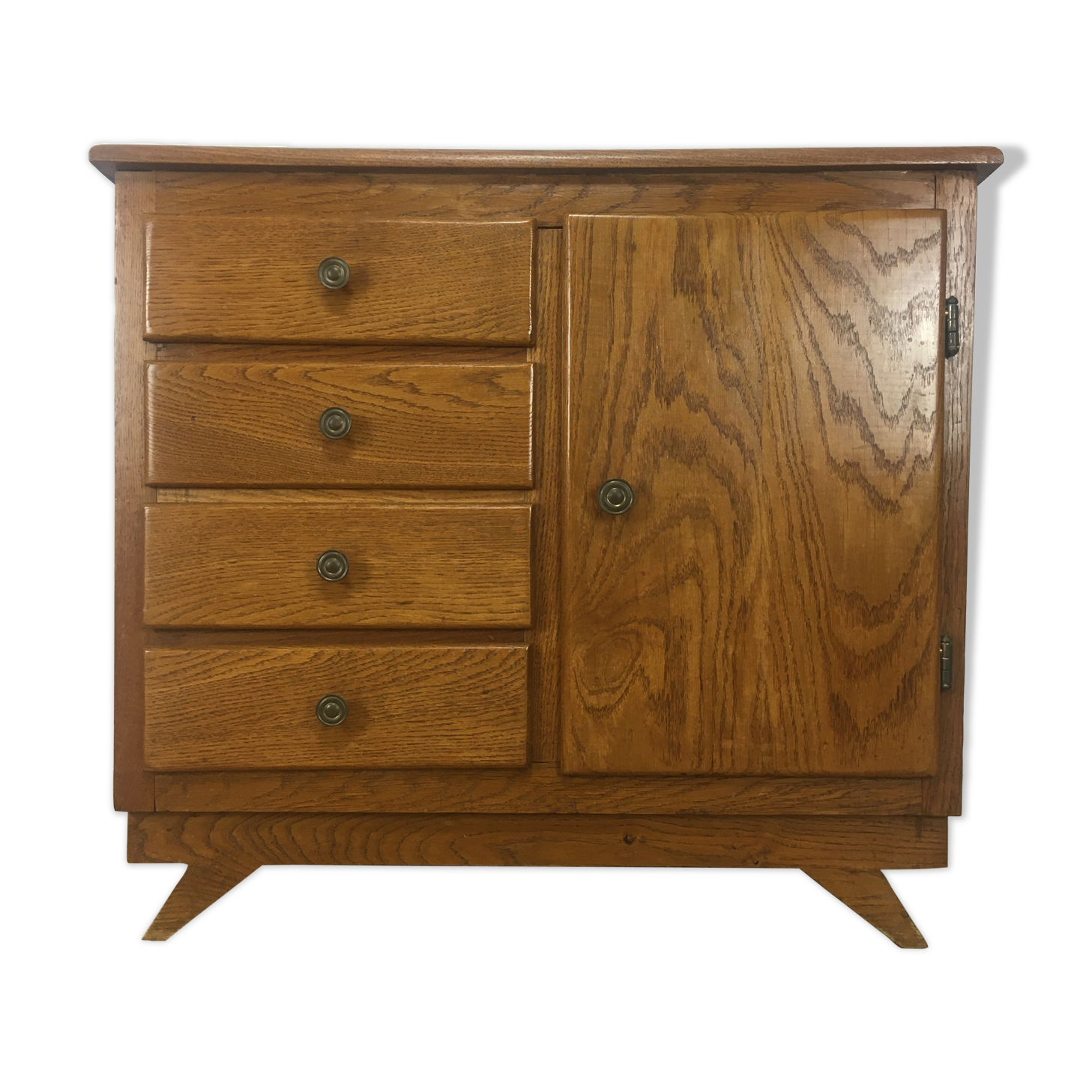 Dresser solid oak compass feet, 50s