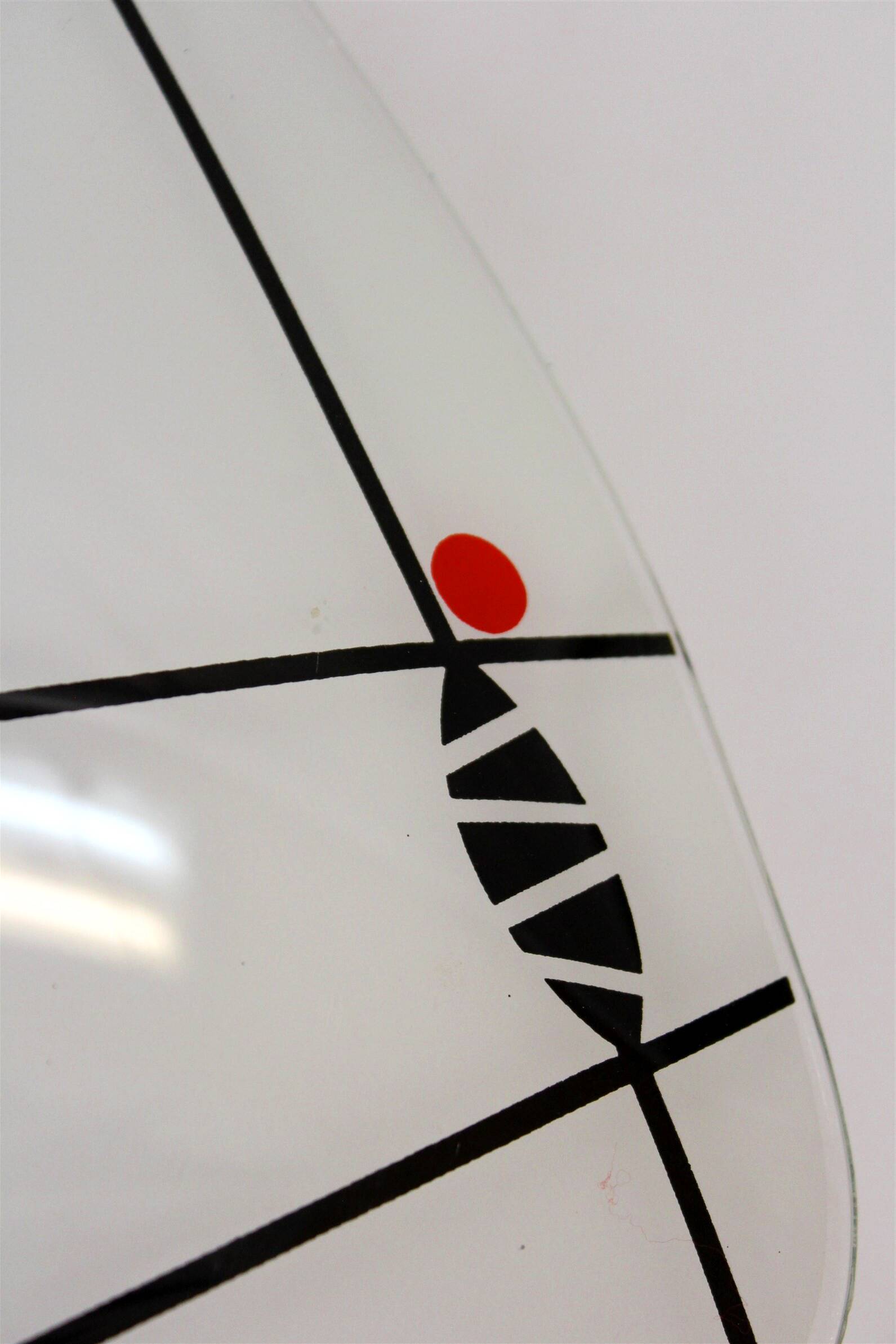 Mid-Century Czech Glass Pendant Lamps with Colorful Decor, 1970s, Set of 6