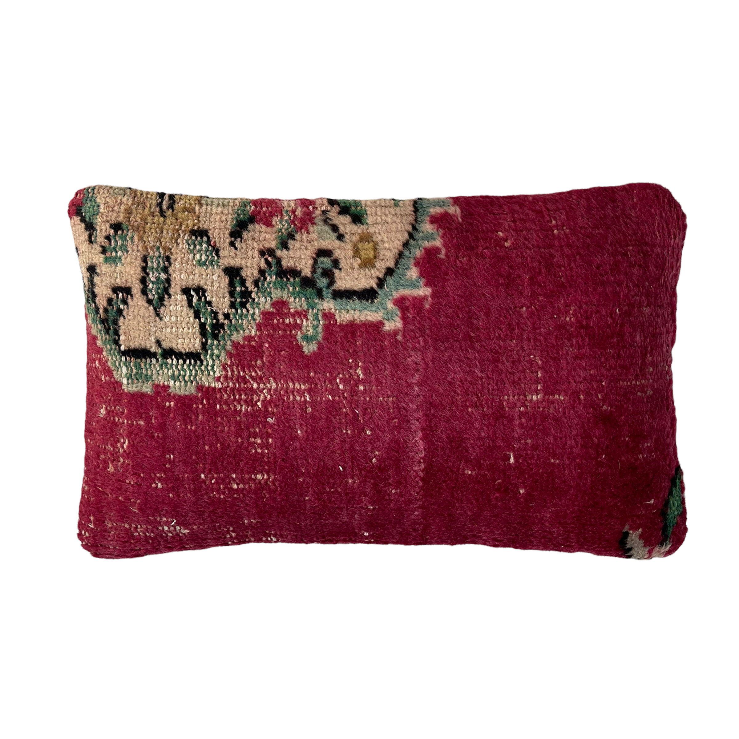 Vintage turkish rug cushion cover, 30 x 50 cm