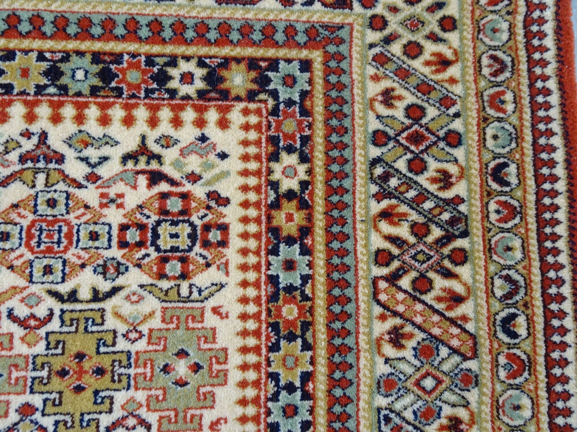 oriental vintage Keshan carpet Adoros, Persian carpet 86 x 180 cm