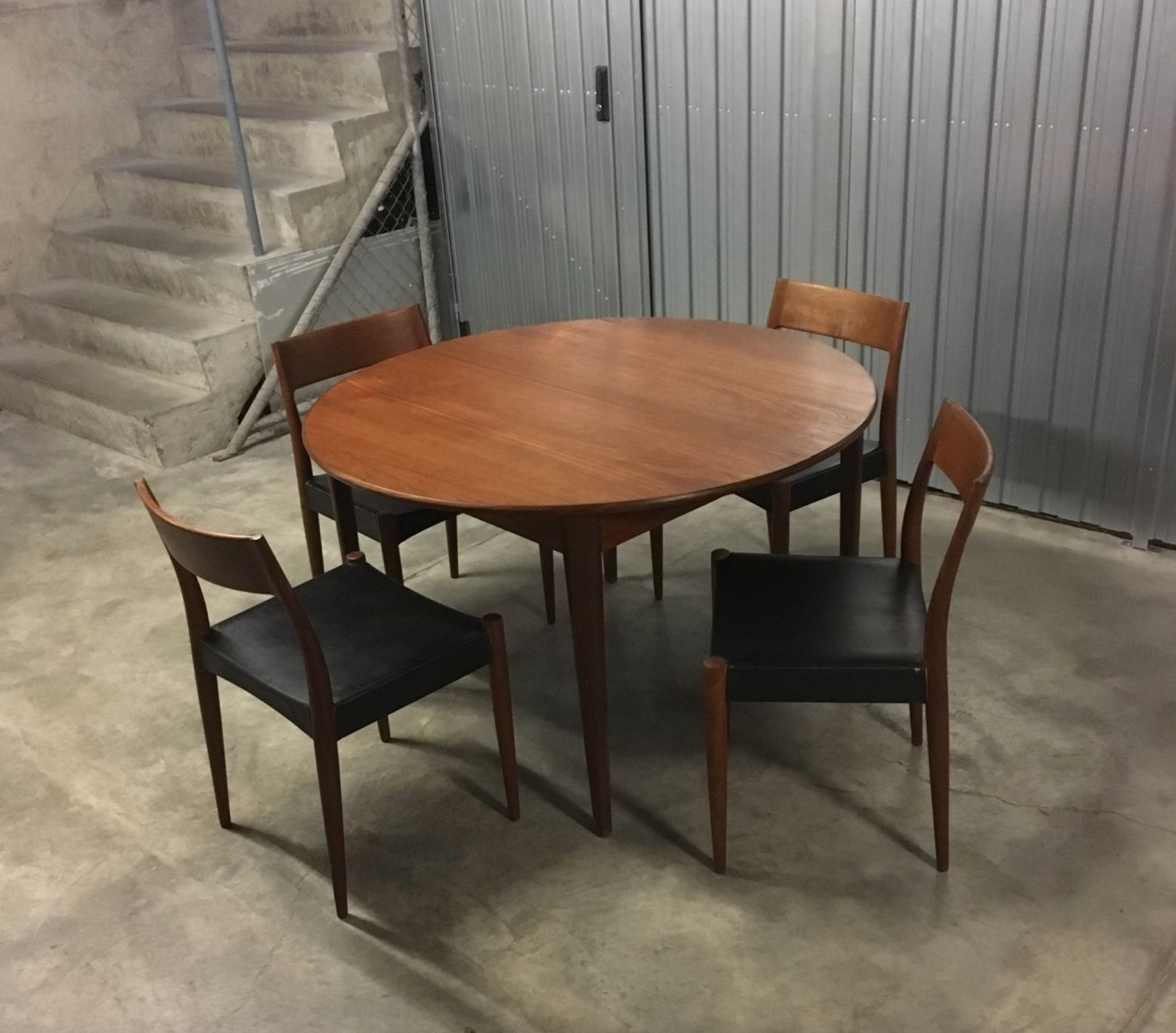 Danish Teak Dining Set by Arne Hovmand Olsen for Mogens Kold, 1950s
