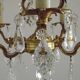 French bronze and crystal chandelier