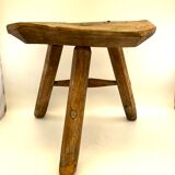 Rustic tripod wood stool