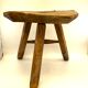 Tabouret rustique bois tripode