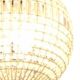 Crystal and bronze chandelier, spherical crystal suspension