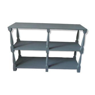 Vintage console 3 trays green of gray