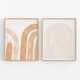 Pair of giclee prints, abstract wall art set of two, 50x70cm