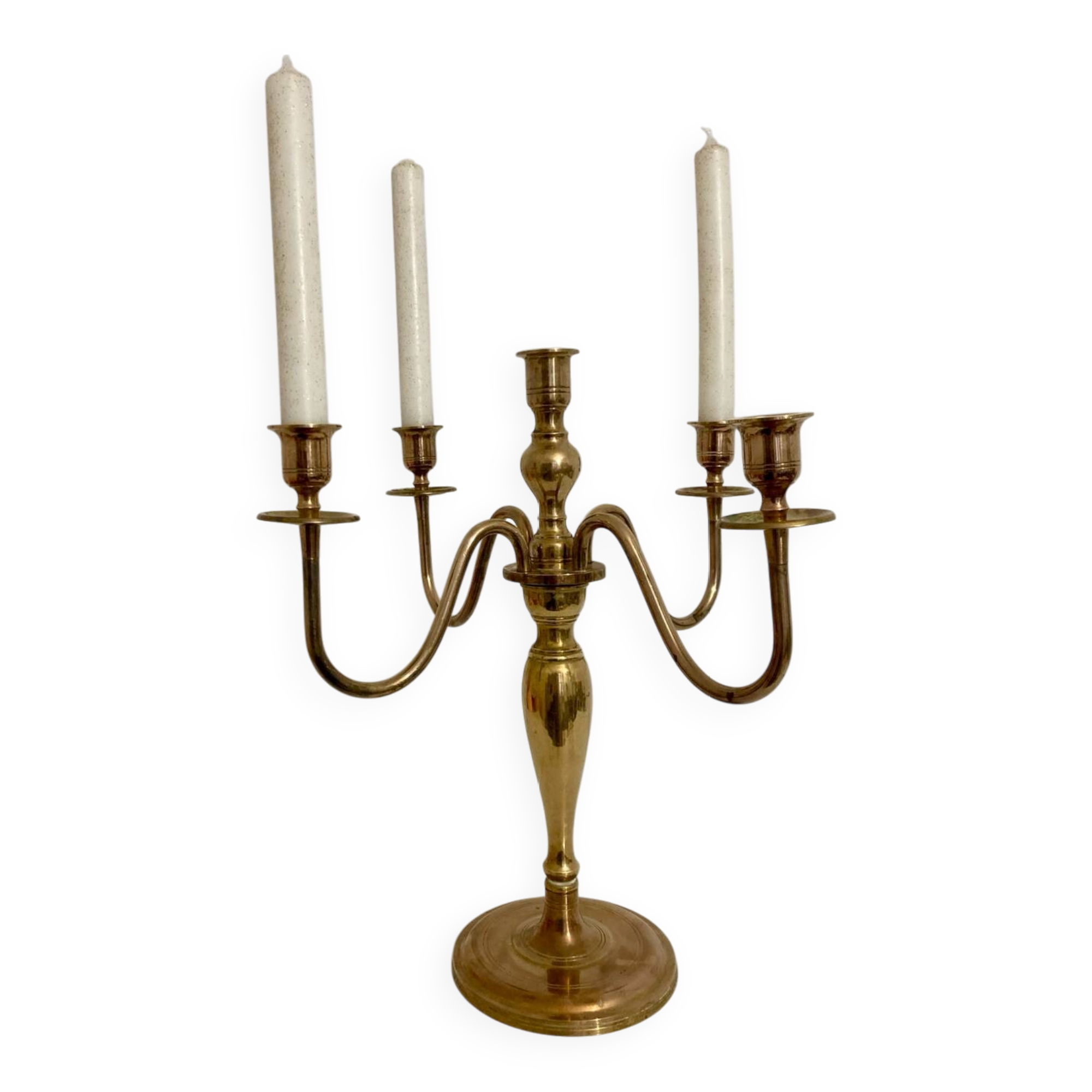 Large brass candlestick