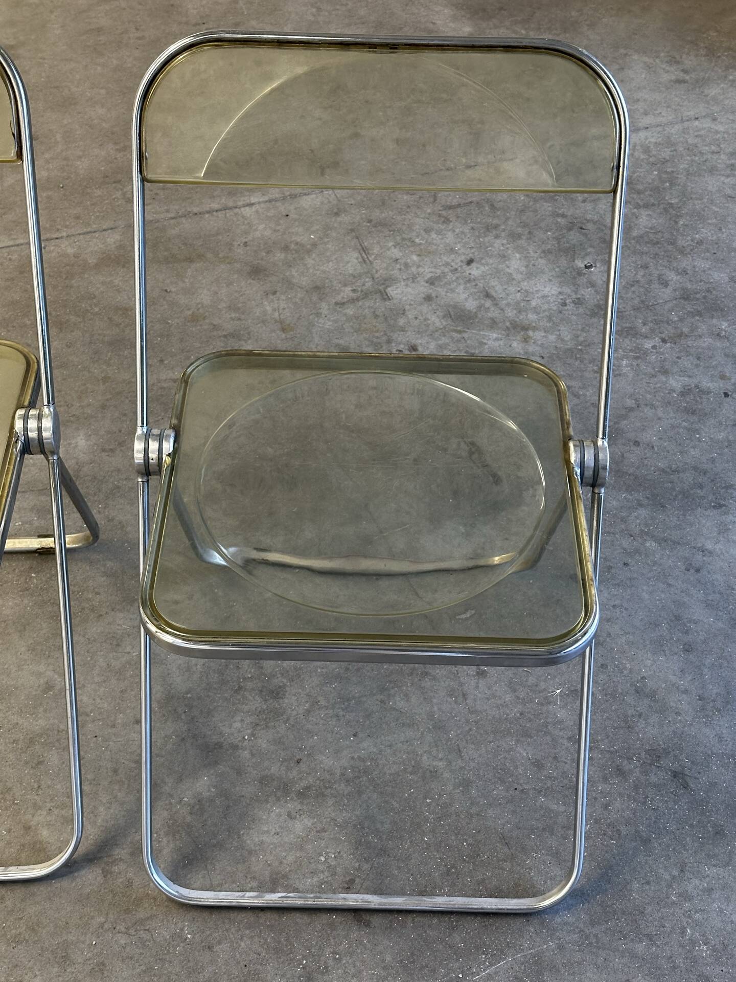 Suite de 3 chaises pliantes Plia par Giancarlo Piretti pour Castelli