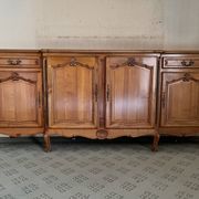 Grand buffet enfilade in Louis XV style in cherry wood – 240 cm
